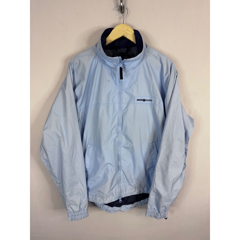 Henri Lloyd Mens Light Blue Sailing Jacket Windbreaker Ripstop Mesh Lined L